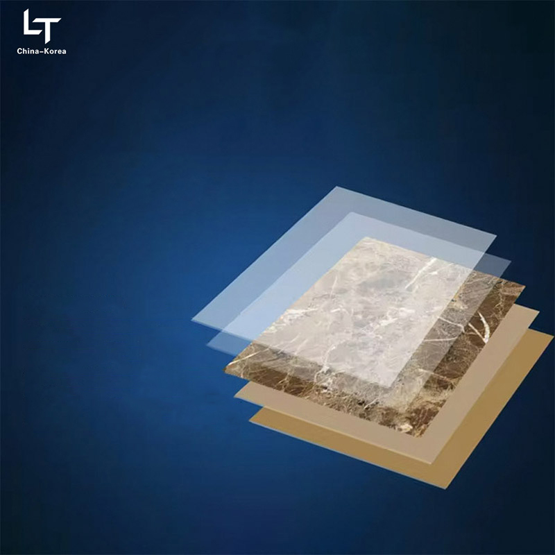 Vízálló 1220 × 2440 mm-es 3 mm-es PVC UV tábla belső fali panel dekorációhoz, magasfényű bevonattal az irodai dekorációhoz