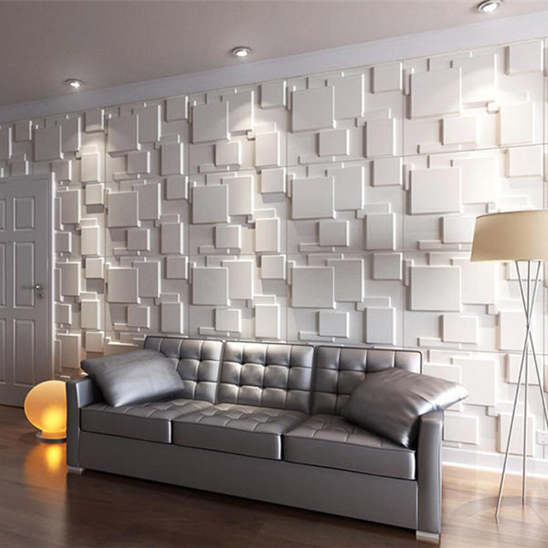 Pared 3d falpanelek tapéta falbevonatok lakberendezéshez beltéri panel de PVC modern geometrikus villa
