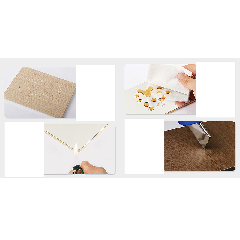 Könnyű PVC szénkristály lemez, nagy sűrűségű karcolásgátló 5 mm-8 mm vastag kereskedelmi szállodák fürdőszoba dekorációjához tűzálló B1 fokozatú tartós falpanel