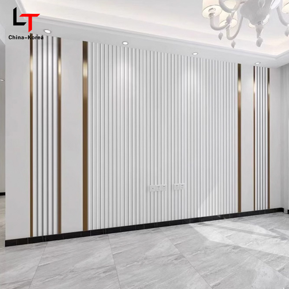 1220×2440mm környezetbarát PVC fa furnér szemcsés dekoratív falpanelek beltéri falburkolatokhoz, vízálló karcálló, könnyen felszerelhető