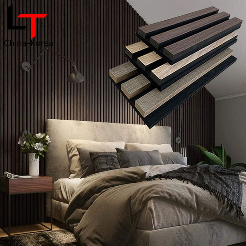 Modern belső WPC akusztikus falpanelek dekoratív reteszelő kialakítás hangszigetelt tűzálló hangelnyelő külső rács minőség