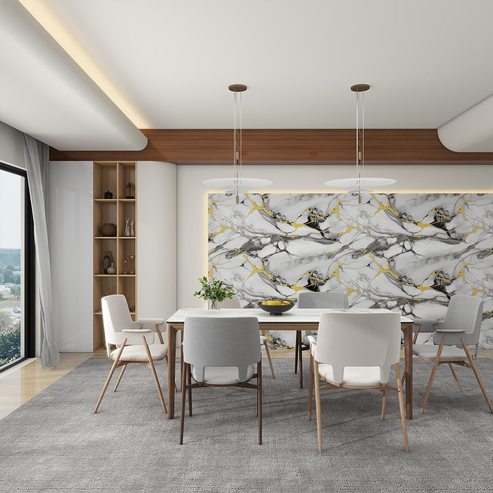 Modern magasfényű márvány tapéta tekercs PVC öntapadó vízálló belső lakberendezési márványlap matrica