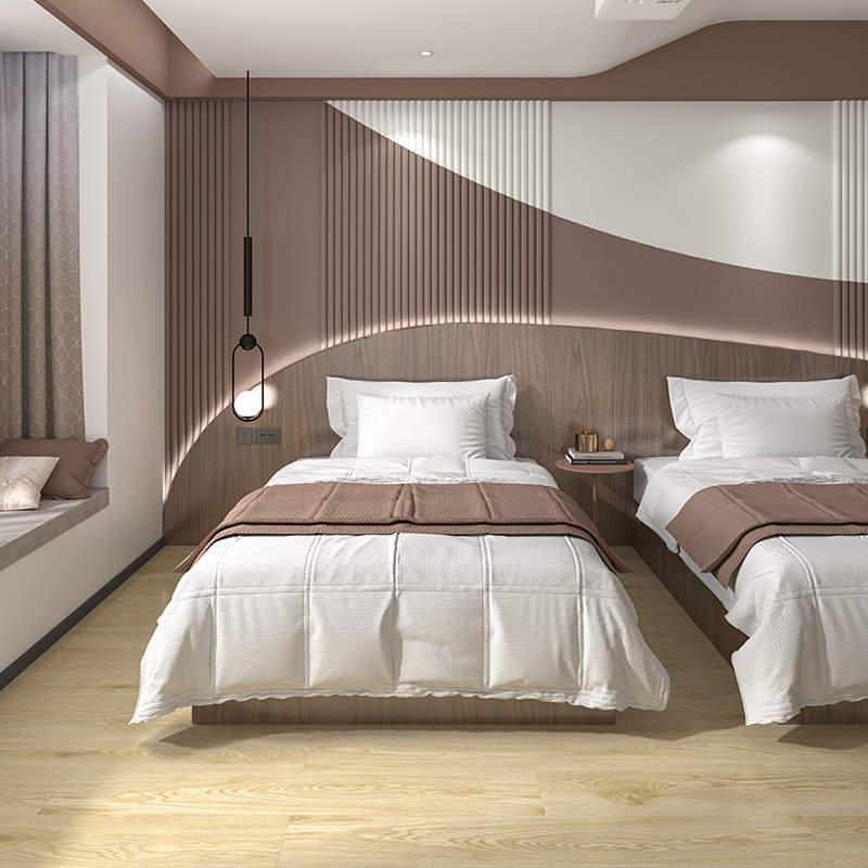 Tartósság Műanyag csempe úszó vízálló faszemcsés 4mm 5mm 6mm 7mm 8mm PVC Click vinil deszka SPC padló